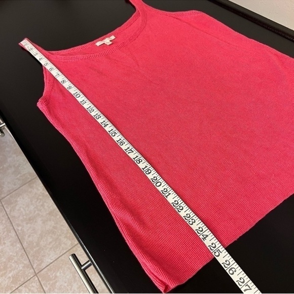 Eileen Fisher 100% Hemp coral pink coordinate knit Set,top and open cardigan - Picture 12 of 16